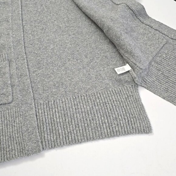 Tres Chic Women's Grey Wool Blend Open Front Long Length Cardigan Pockets Size S - Picture 8 of 14